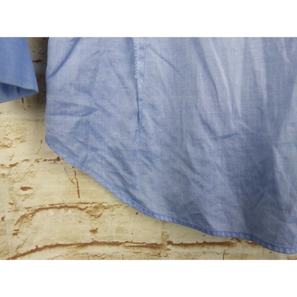 Dsquared2 Shirt Mens Size 48 Blue Chic Dean Embroidered LS Casual Button Italy - Picture 14 of 16